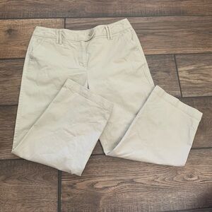 Talbots Petites Stretch Chino Capris Khakis Pants Size 10 High Rise